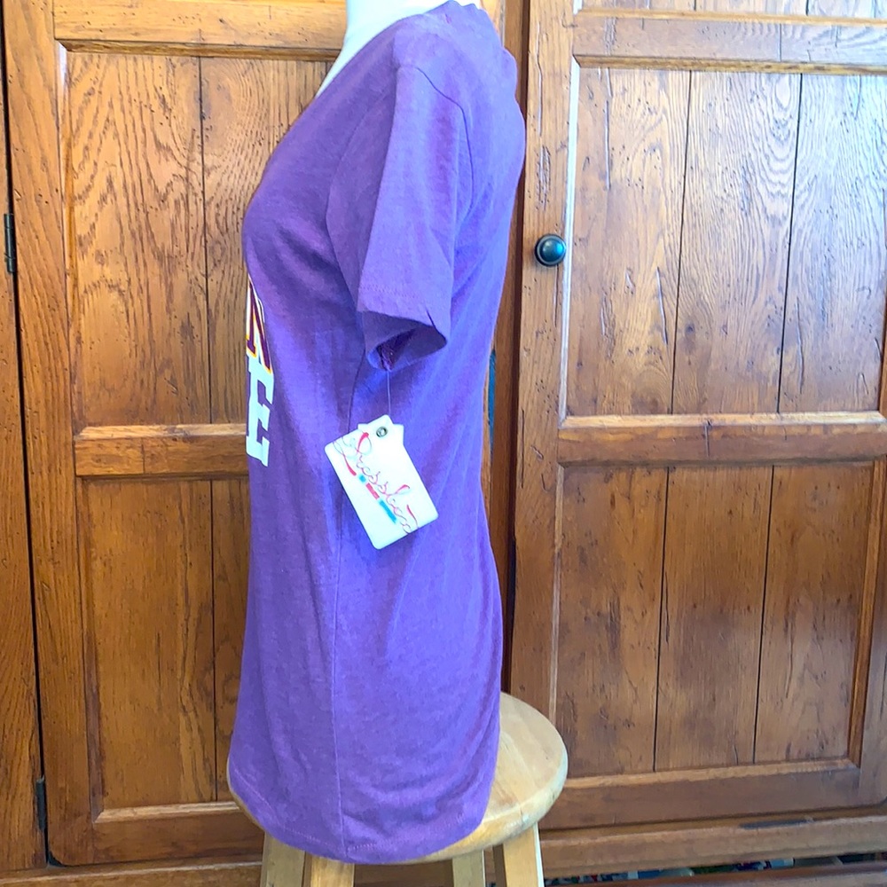 🔥NWT💜BATON ROUGE LSU Purple/Gold/White Tee with Shimmer💛Small - Picture 4 of 8